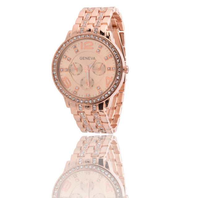 Women Geneva Ladies Quartz-Watch