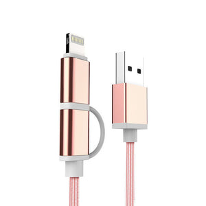 2 in 1 Micro USB Cable for iPhone