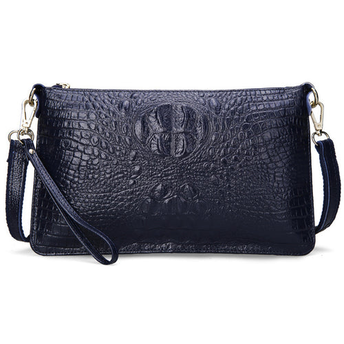 Genuine Leather Crocodile Pattern Handbag