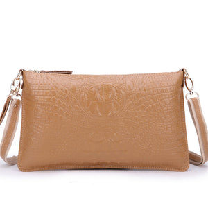 Genuine Leather Crocodile Pattern Handbag