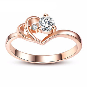 Rose Gold Color Heart Ring