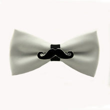 PU Leather Black White Beard Shape Bow
