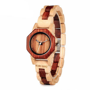 Wooden Band Female Clock