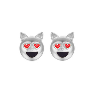 Dog Head Alloy Women Stud Earrings