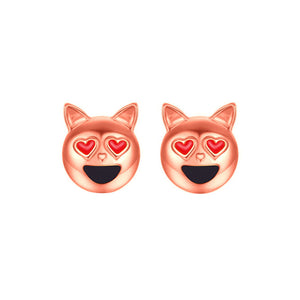 Dog Head Alloy Women Stud Earrings