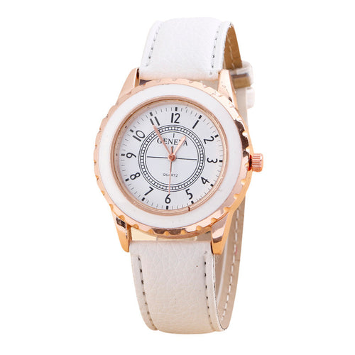 Womens Faux Leather Wrist Watch