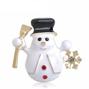 Merry Christmas Snowman Brooches Women Kids Party Gifts