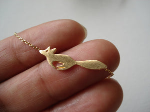 Unique Cute Running Fox Pendant Necklaces