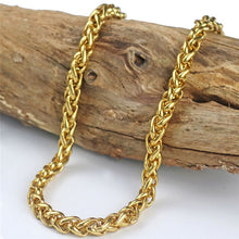 Men Stainless Steel Gold Cool Link Chain Necklace