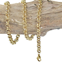 Men Stainless Steel Gold Cool Link Chain Necklace