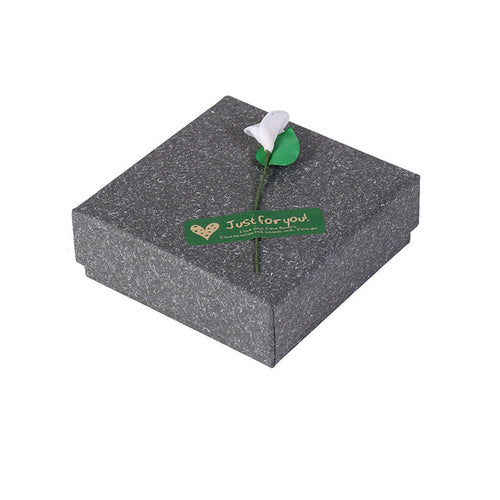 Grey Square Jewelry Gift Box