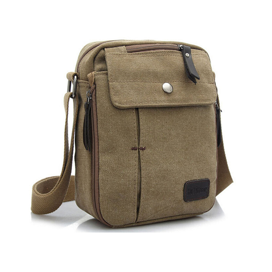 Stylish Men'S Canvas Mini Messenger Bag Crossbody