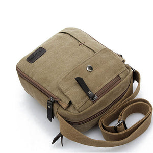 Stylish Men'S Canvas Mini Messenger Bag Crossbody