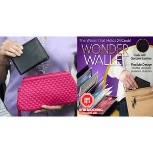 Wonder Wallet Slim RFID Block Leather 24 Cards