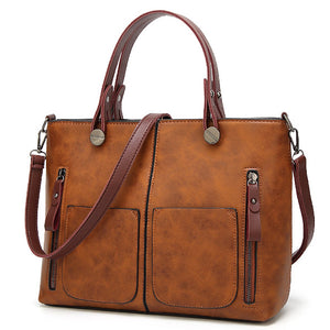 Casual Messenger Shoulder Leather Carryall