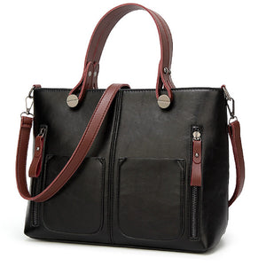 Casual Messenger Shoulder Leather Carryall